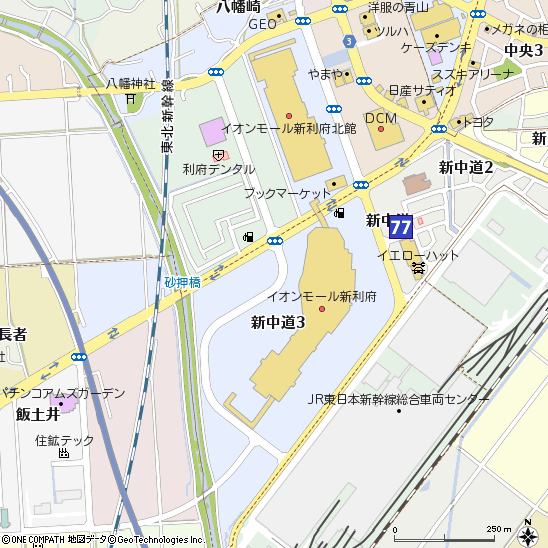 利府支店付近の地図
